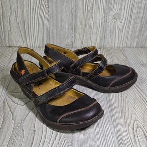 Art Brown Leather Mary Jane Chunky Platform Comfort Shoes Womens Size EU36 US6